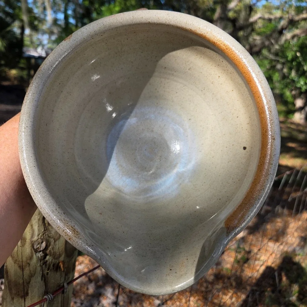 Handmade Stoneware Measuring 5‎ Cup Handle: Buck Pottery, Gruene Texas Signed